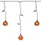 25ct. Jack-o'-Lantern Orange LED Curtain Icicle String Lights